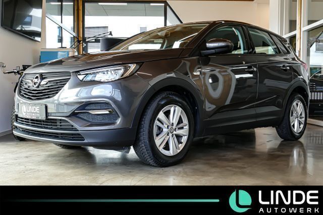 Mondstein grau/e:vulkan grau Gebraucht 2021 Opel Grandland X Edition SUV | 16.990 € - Bild 1/4