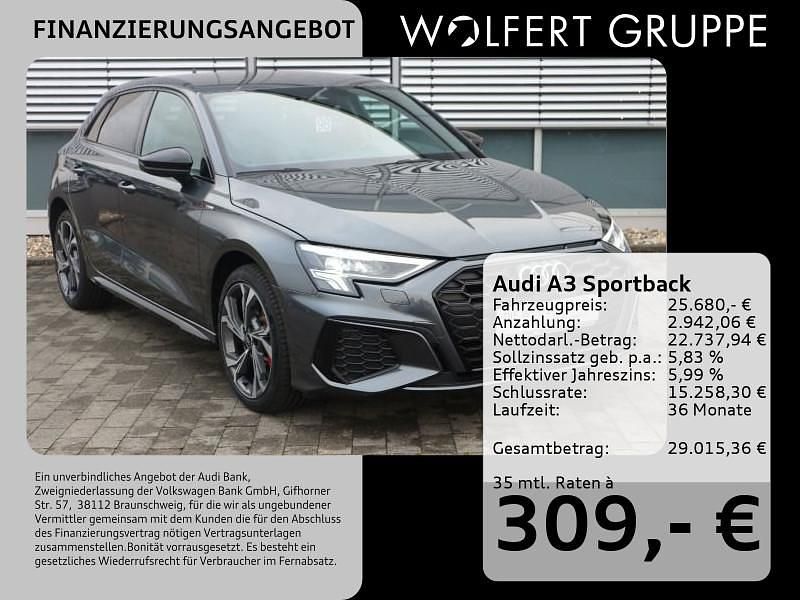 Daytonagrau perleffekt Gebraucht 2022 Audi A3 Sportback e-tron S-Line Kleinwagen | 25.680 € (Guter Preis) - Bild 1/4
