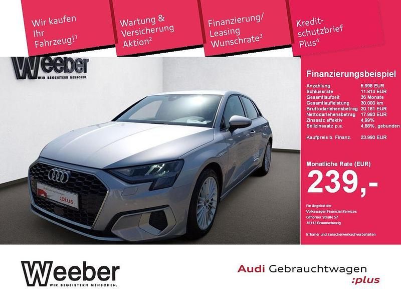Florettsilber (metallic) Gebraucht 2022 Audi A3 Sportback Business Limousine | 23.990 € (Fairer Preis) - Bild 1/4