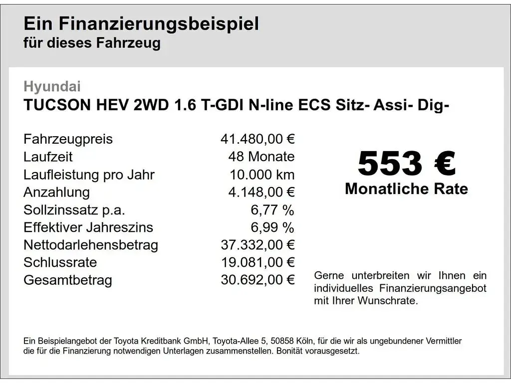 Gebraucht Hyundai Tucson N Line 215 PS (158 kW) 2025 Grau SUV