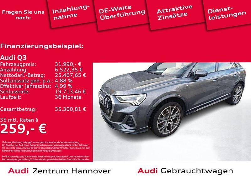 Daytonagrau perleffekt Gebraucht 2021 Audi Q3 Ambiente SUV | 31.990 € (Fairer Preis) - Bild 1/4