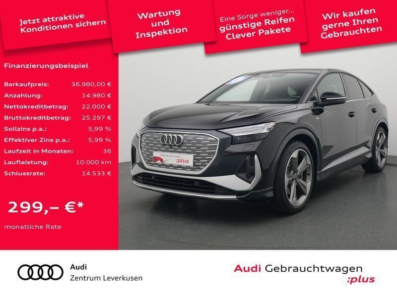 Schwarz / mythosschwarz Gebraucht 2021 Audi Q4 Sportback e-tron Basis SUV | 36.980 € (Etwas zu teuer) - Bild 1/4
