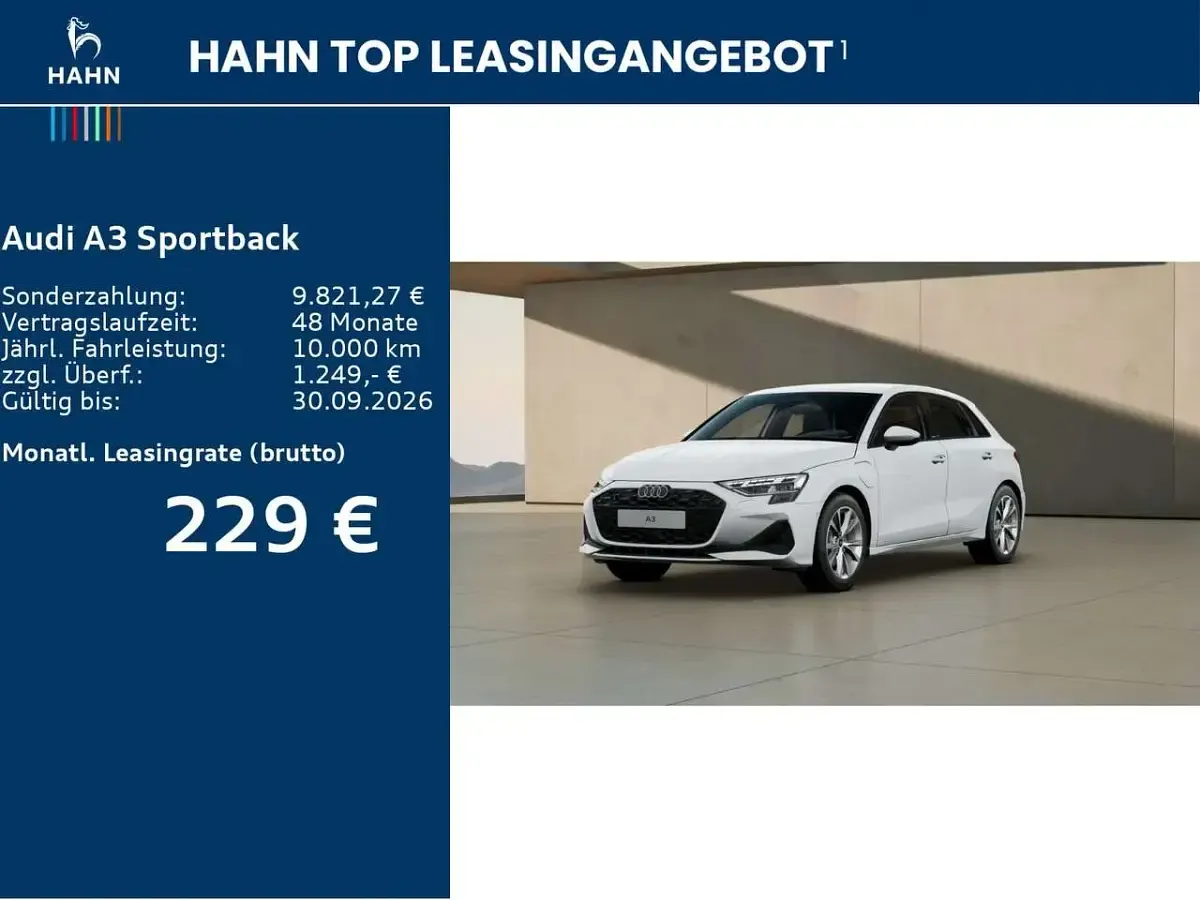 Neu Audi A3 Ambiente 204 PS (150 kW) 2026 Weiß Limousine