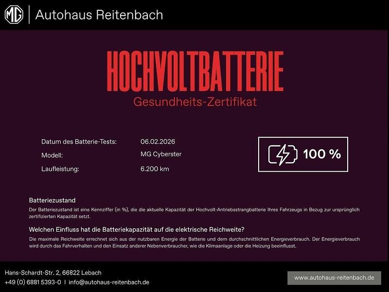 Gebraucht MG Cyberster 250 kW (340 PS) 2025 Diamond red Cabrio