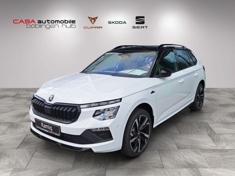 Moonweiß perleffekt Neu 2025 Skoda Kamiq Monte Carlo SUV | 39.900 € - Bild 1/4