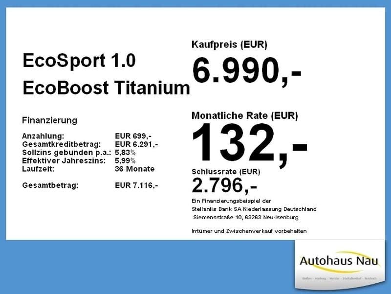 Gebraucht Ford Ecosport Titanium 125 PS (91 kW) 2014 Sonnengelb SUV