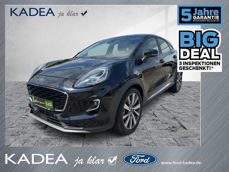 Obsidianschwarz metallic Gebraucht 2021 Ford Puma Titanium X SUV | 16.860 € (Superpreis) - Bild 1/4