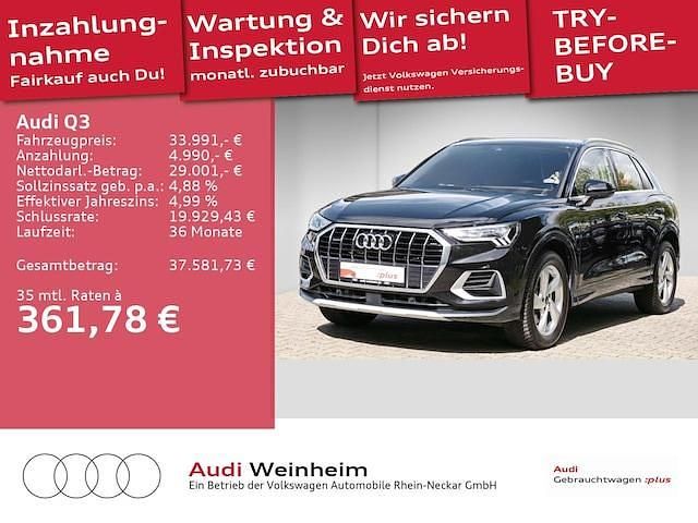 Mythosschwarz metallic Gebraucht 2022 Audi Q3 Advanced SUV | 33.991 € (Fairer Preis) - Bild 1/4