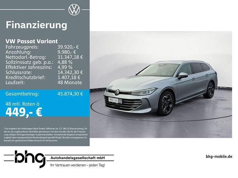 Oyster silver metallic Gebraucht 2025 VW Passat Elegance Kombi | 39.920 € (Guter Preis) - Bild 1/4