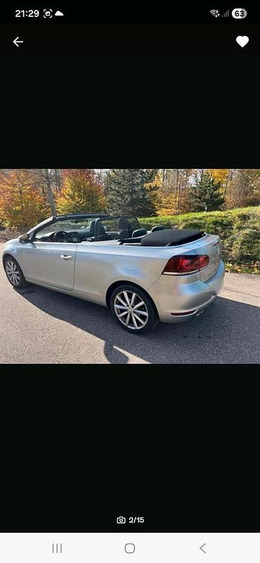 Gebraucht VW Golf Cabriolet 122 PS (89 kW) 2015 Silber Cabrio