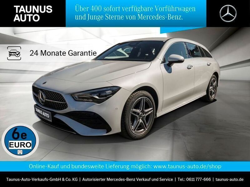 Digital weiss Gebraucht 2024 Mercedes CLA250e Shooting Brake AMG Line Premium Kombi | 37.370 € (Fairer Preis) - Bild 1/4