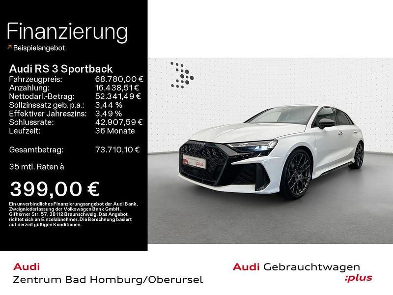 Arkonaweiß Gebraucht 2024 Audi RS3 Sportback Ambiente Kleinwagen | 68.780 € - Bild 1/4