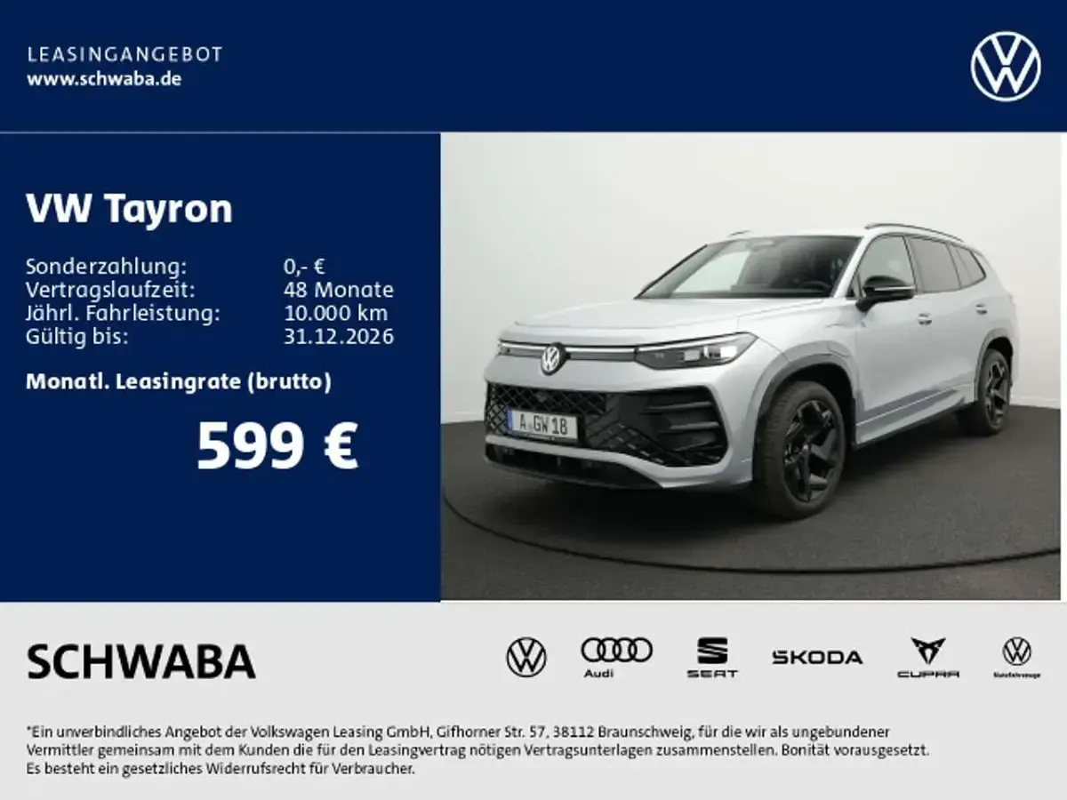 Gebraucht VW Tayron R-line 272 PS (200 kW) 2026 Oyster silver metallic SUV