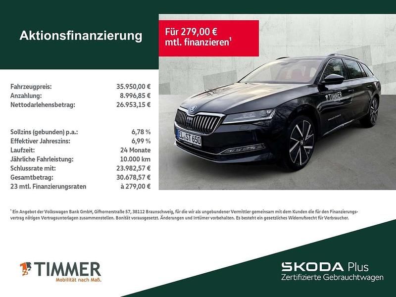 Gebraucht Skoda Superb Style 150 PS (110 kW) 2023 Schwarz Kombi