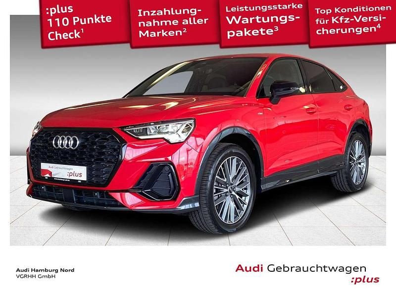 Y1 tangorot metallic Gebraucht 2021 Audi Q3 S-Line SUV | 35.930 € (Fairer Preis) - Bild 1/3