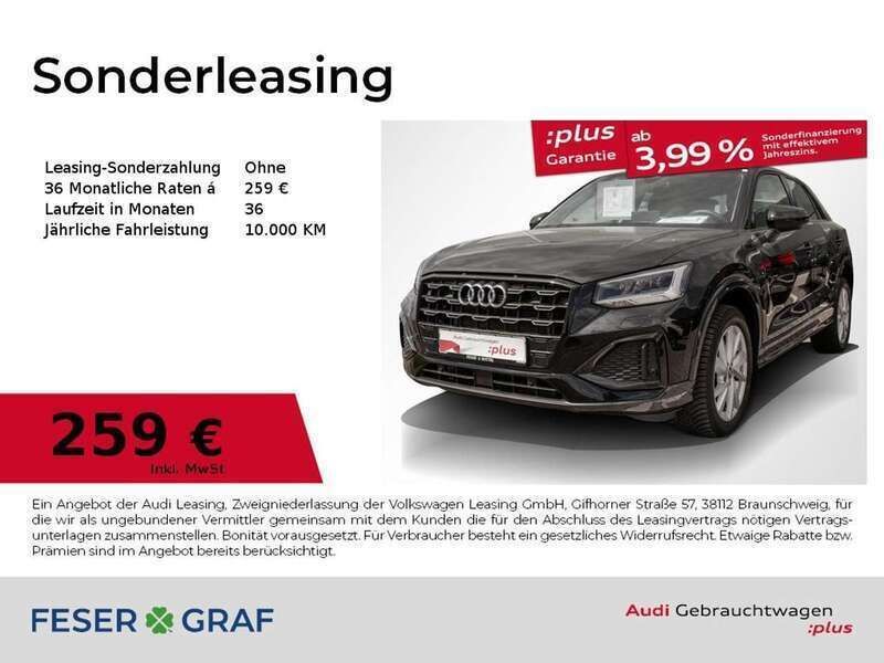 Mythosschwarz metallic Gebraucht 2024 Audi Q2 Ambiente SUV | 30.990 € (Fairer Preis) - Bild 1/4