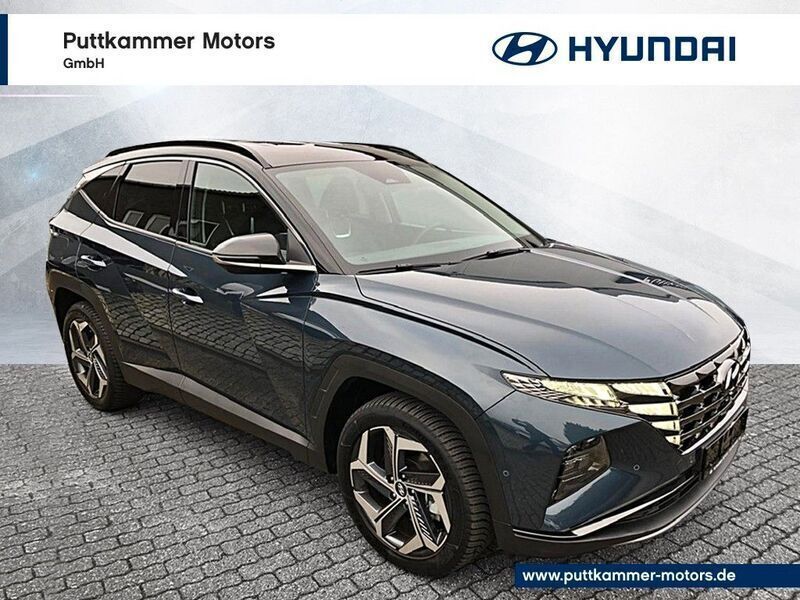 Teal blue metallic/phantomblac Gebraucht 2023 Hyundai Tucson Prime SUV | 36.900 € (Teuer) - Bild 1/4