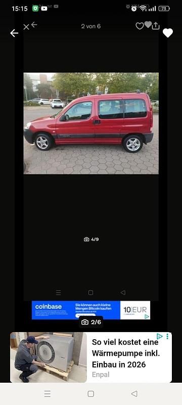 Gebraucht Citroën Berlingo 75 PS (55 kW) 2008 Rot Van / Kleinbus