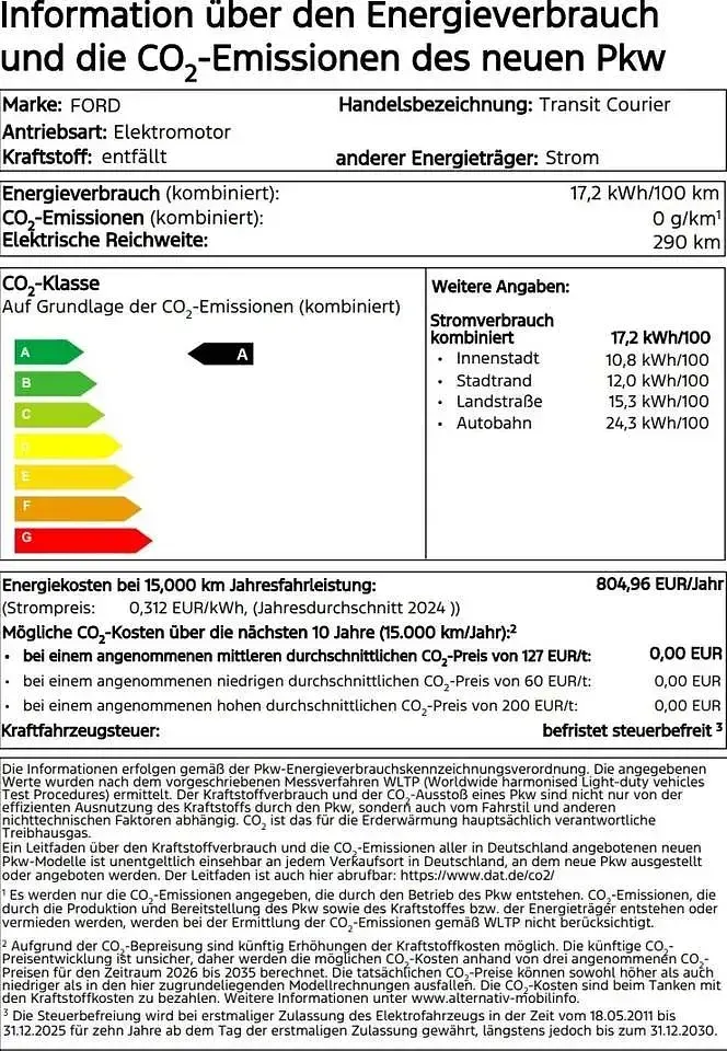 Gebraucht Ford Courier Trend 100 kW (136 PS) 2025 Frozen white Van / Kleinbus