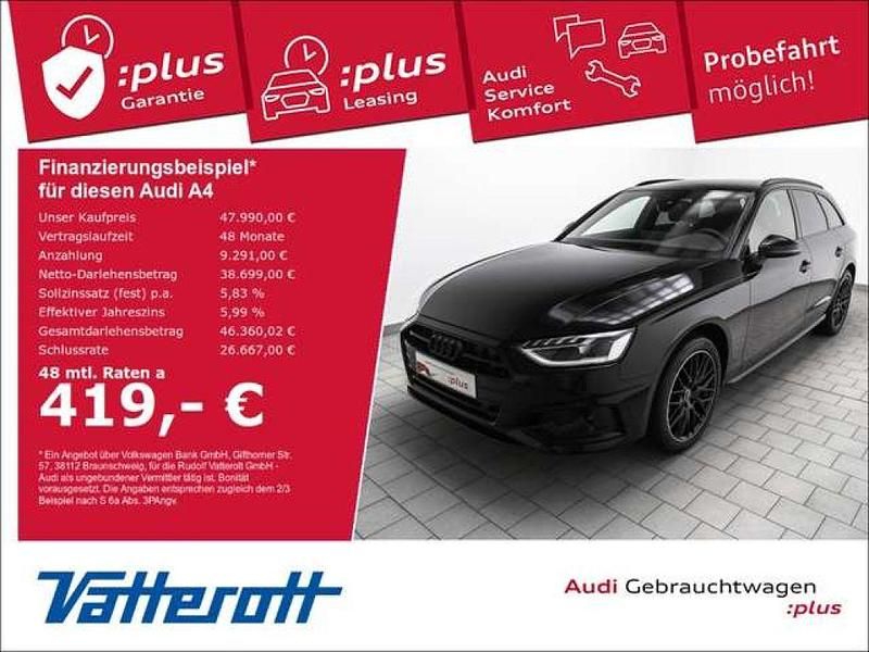 Mythosschwarz metallic Gebraucht 2024 Audi A4 Advanced Plus Kombi | 47.990 € - Bild 1/4