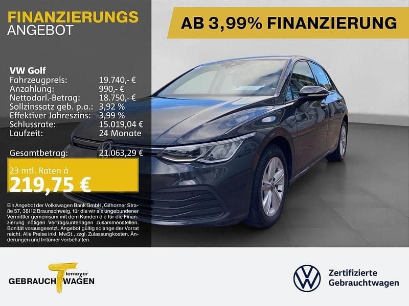 Grau Gebraucht 2023 VW Golf Life Limousine | 19.740 € (Guter Preis) - Bild 1/4