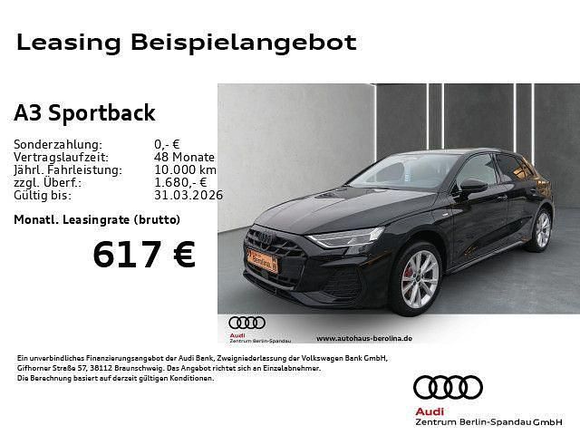 Schwarz Neu 2025 Audi A3 S-Line Limousine | 45.888 € - Bild 1/4