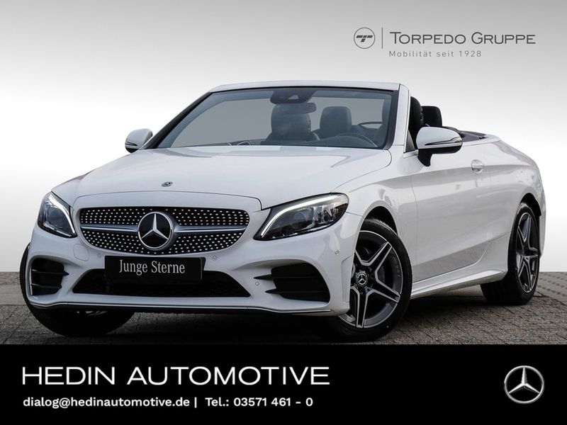 Unilack polarweiß Gebraucht 2020 Mercedes C180 AMG Cabrio | 31.990 € (Superpreis) - Bild 1/4