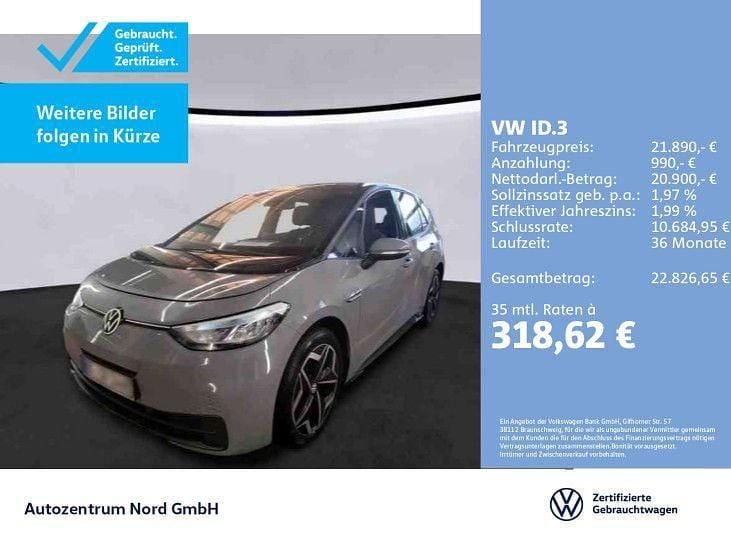 Grau Gebraucht 2022 VW ID.3 Pro Kleinwagen | 21.890 € (Guter Preis) - Bild 1/4