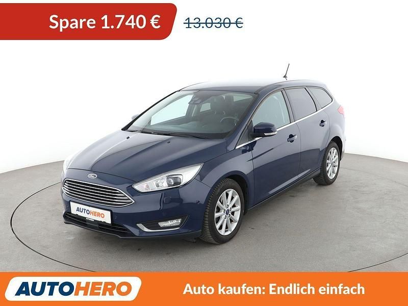 Blau Gebraucht 2017 Ford Focus Titanium Kombi | 11.290 € (Etwas zu teuer) - Bild 1/3