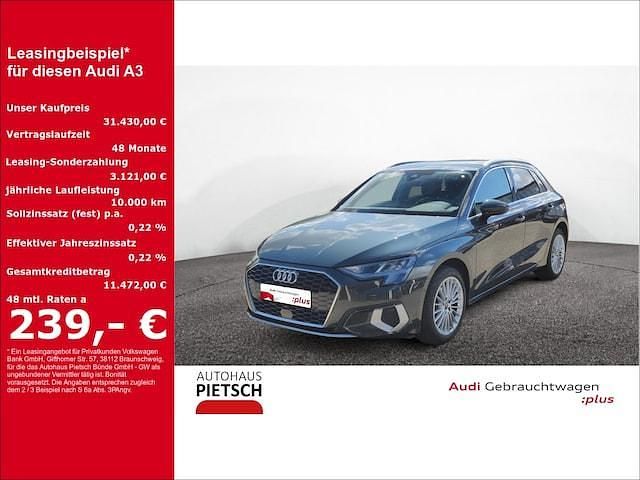 Manhattangrau metallic Gebraucht 2024 Audi A3 Advanced Plus | 31.430 € (Guter Preis) - Bild 1/4