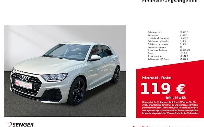 Silber Gebraucht 2024 Audi A1 Sportback S-Line Kleinwagen | 23.880 € (Fairer Preis) - Bild 1/4
