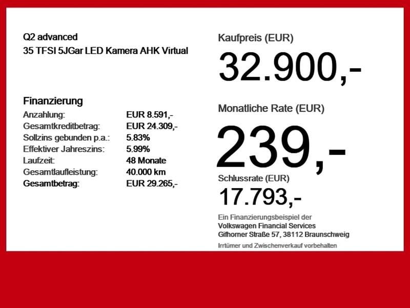 Second-hand Audi Q2 Advanced Plus 150 CP (110 kW) 2024 Negru SUV