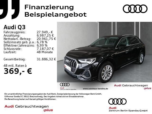 Schwarz Gebraucht 2021 Audi Q3 S-Line SUV | 27.949 € (Fairer Preis) - Bild 1/4