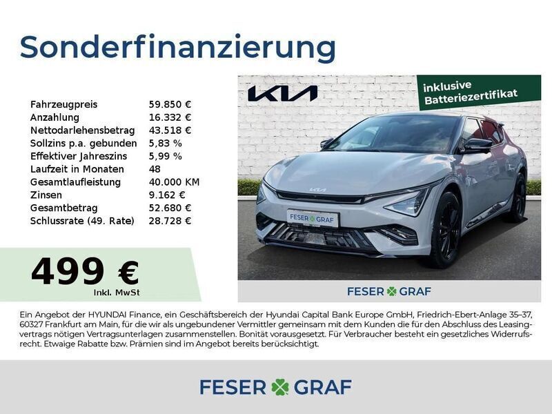 Wolfgrau Gebraucht 2024 Kia EV6 GT-Line SUV | 59.850 € (Teuer) - Bild 1/4