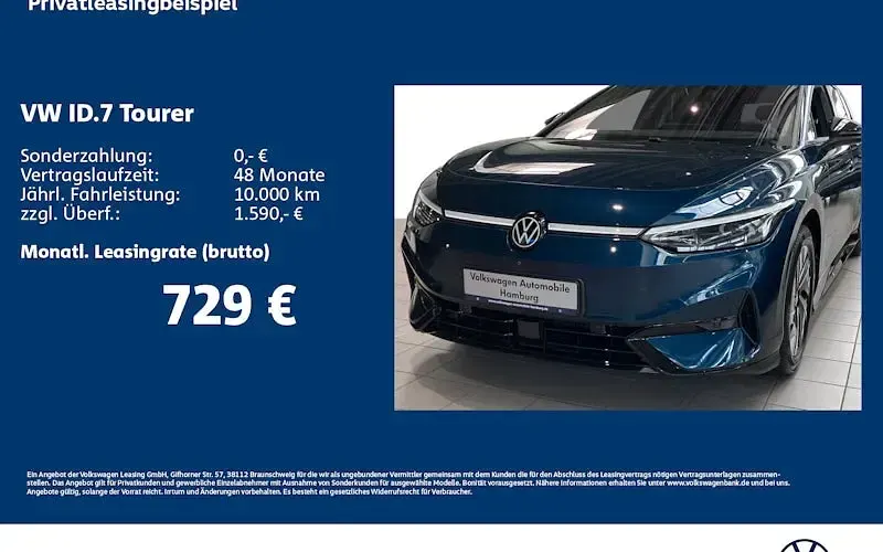 Neu VW ID.7 Pro 210 kW (286 PS) 2026 Blau Kombi