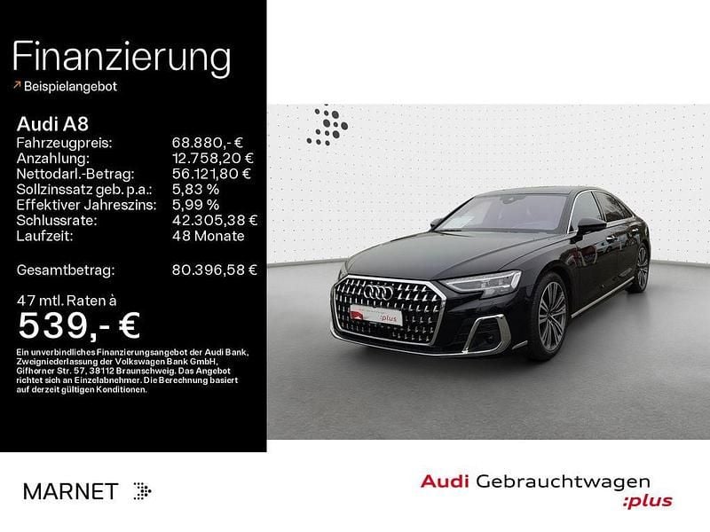 Sebringschwarz kristalleffekt Gebraucht 2025 Audi A8 Sport Limousine | 68.880 € (Superpreis) - Bild 1/4