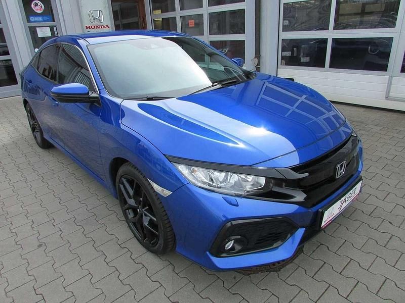 Brilliant sporty blue m. Gebraucht 2019 Honda Civic Elegance Limousine | 16.900 € (Fairer Preis) - Bild 1/4