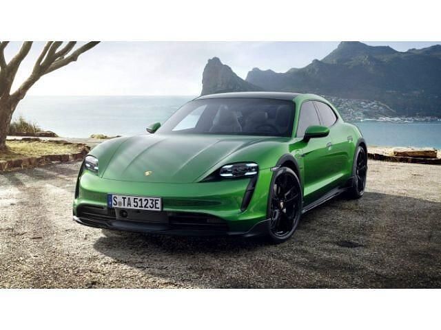 Mambagrünmetallic (metallic) Gebraucht 2023 Porsche Taycan Limousine | 79.900 € (Fairer Preis) - Bild 1/4