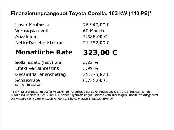 Gebraucht Toyota Corolla Team 140 PS (102 kW) 2024 Schwarz Kombi