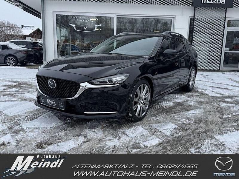 Jet black Gebraucht 2021 Mazda 6 Sports-Line Kombi | 24.990 € (Guter Preis) - Bild 1/4