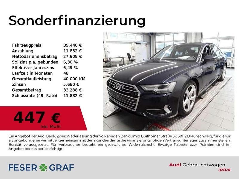 Blau Gebraucht 2022 Audi A6 S-Line Limousine | 39.440 € (Fairer Preis) - Bild 1/2