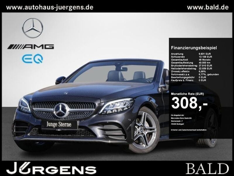 Gebraucht Mercedes C200 AMG 184 PS (135 kW) 2019 Metalliclack graphitgrau Cabrio
