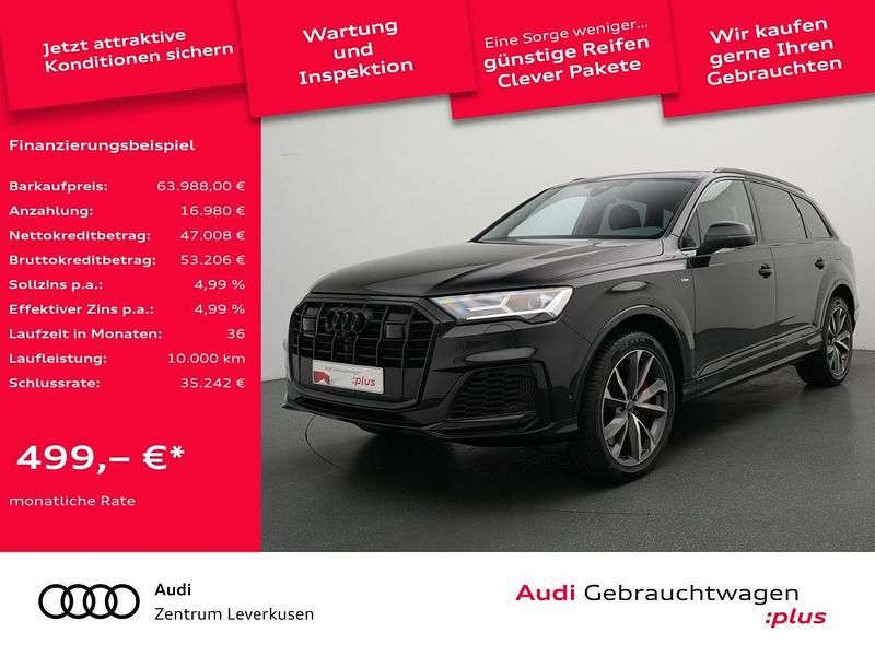 Mythosschwarz Gebraucht 2022 Audi Q7 Sport SUV | 63.988 € (Teuer) - Bild 1/4