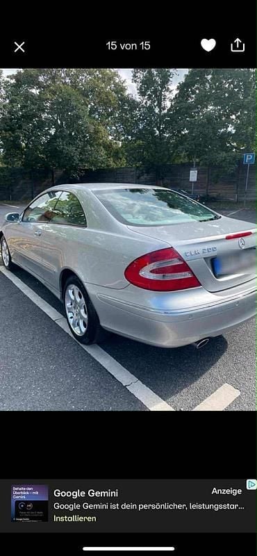 Silber Gebraucht 2003 Mercedes CLK200 Coupé | 4.499 € - Bild 1/4