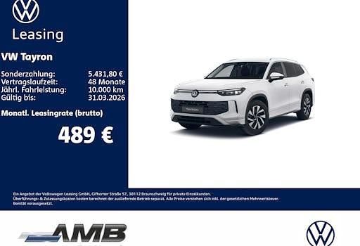 Neu VW Tayron Design 150 PS (110 kW) 2025 Weiß SUV