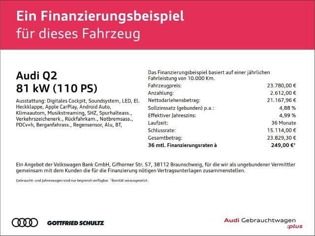 Gebraucht Audi Q2 Advanced Plus 110 PS (80 kW) 2024 Schwarz SUV