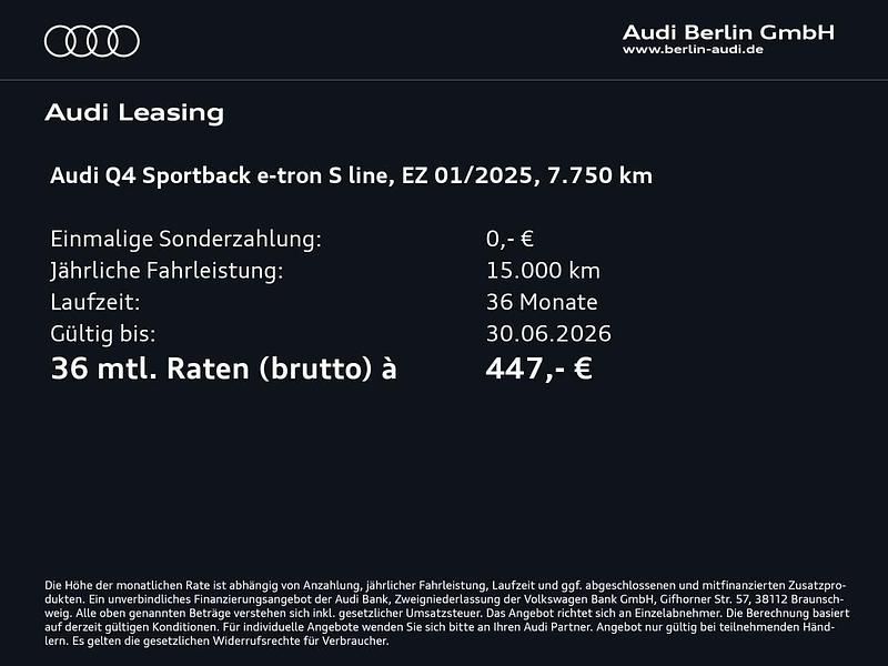 Gebraucht Audi Q4 e-tron 125 kW (170 PS) 2025 Navarrablau metallic SUV