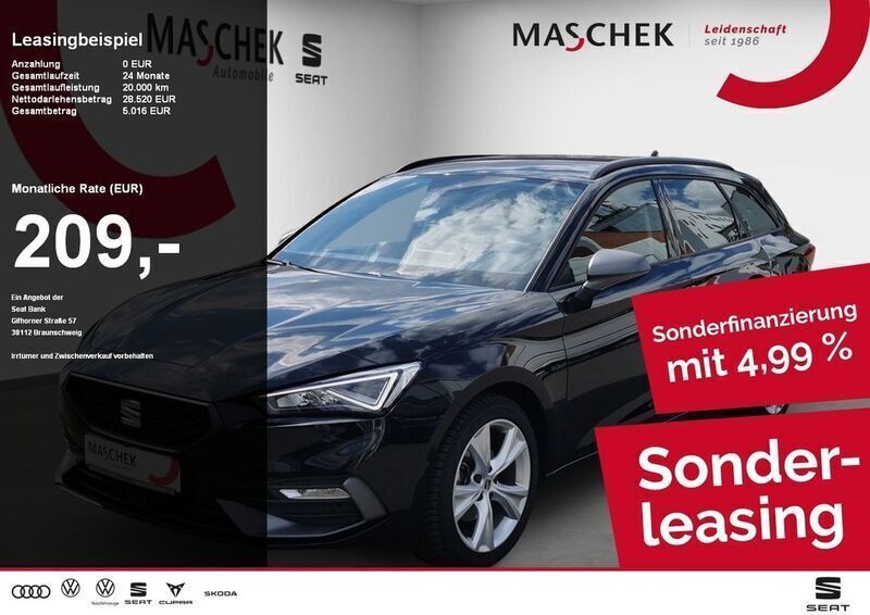 Midnight schwarz metallic Gebraucht 2024 Seat Leon FR Kombi | 27.440 € (Fairer Preis) - Bild 1/4