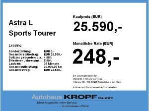 Neu Opel Astra Edition 131 PS (96 kW) 2025 Weiß (lack weiss banquise/typ aussenverkleidung spi) Kombi