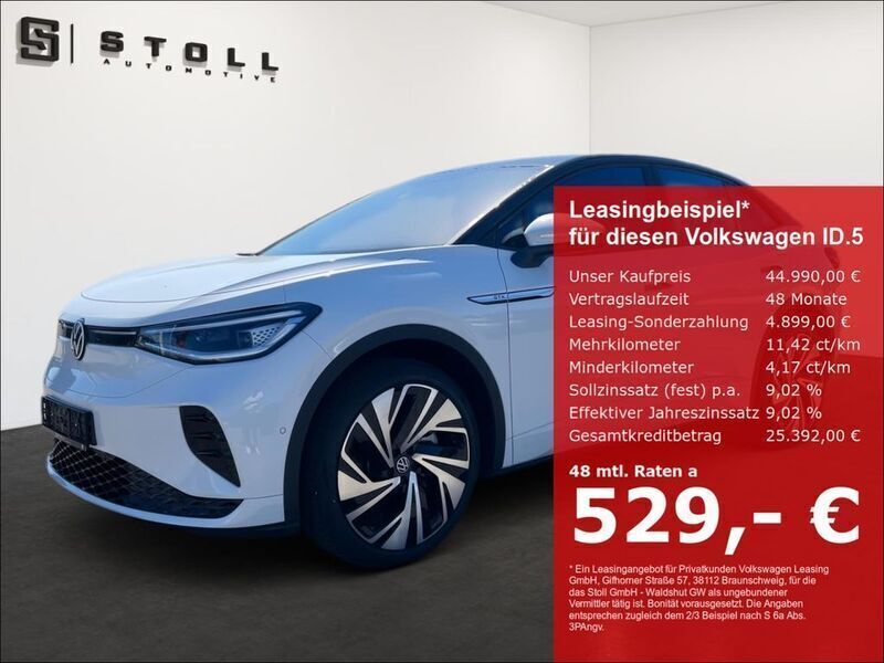 Weiß Gebraucht 2022 VW ID.5 GTX SUV | 42.690 € (Etwas zu teuer) - Bild 1/4
